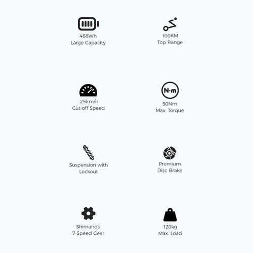 Foride Roamer 1 Step-over Elektrinis Dviratis 250W, 36V 13Ah Foride Roamer 1 Step-over Elektrinis Dviratis 250W, 36V 13Ah